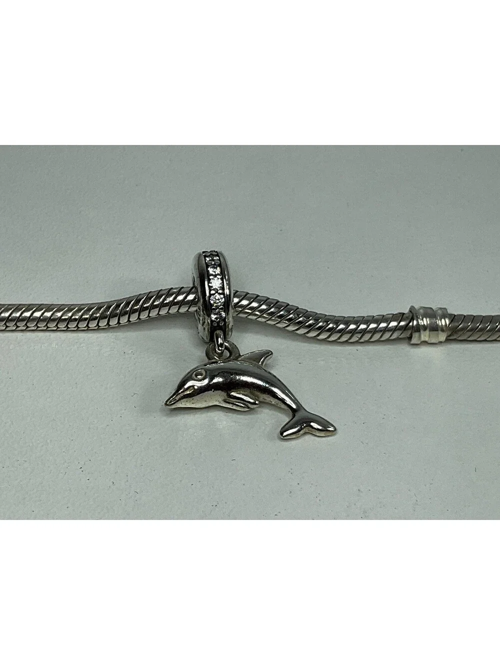 Pandora Playful Dolphin Dangle Charm Retired